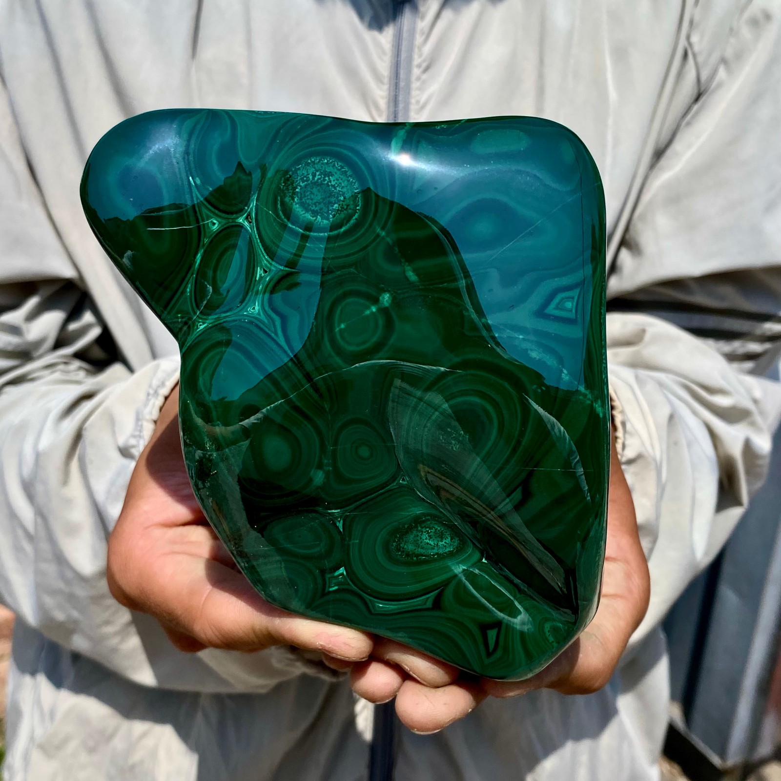 2.4LB TOP Natural Malachite crystal quartz Mineral specimen Reiki gem