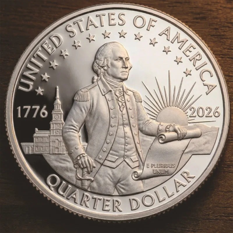 1776–2026 America 250th Anniversary Commemorative Washington Coin Patriotic Gift