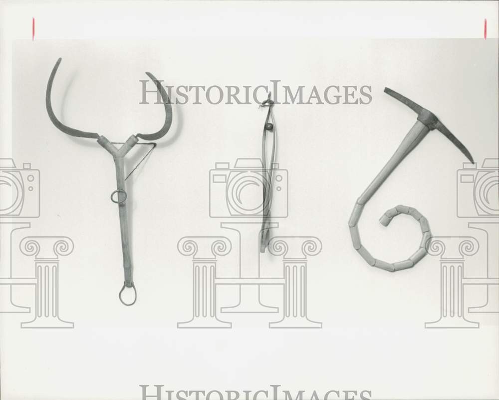 1991 Press Photo Ken Gray's Series of Zodiac Signs Created from Farm Tools