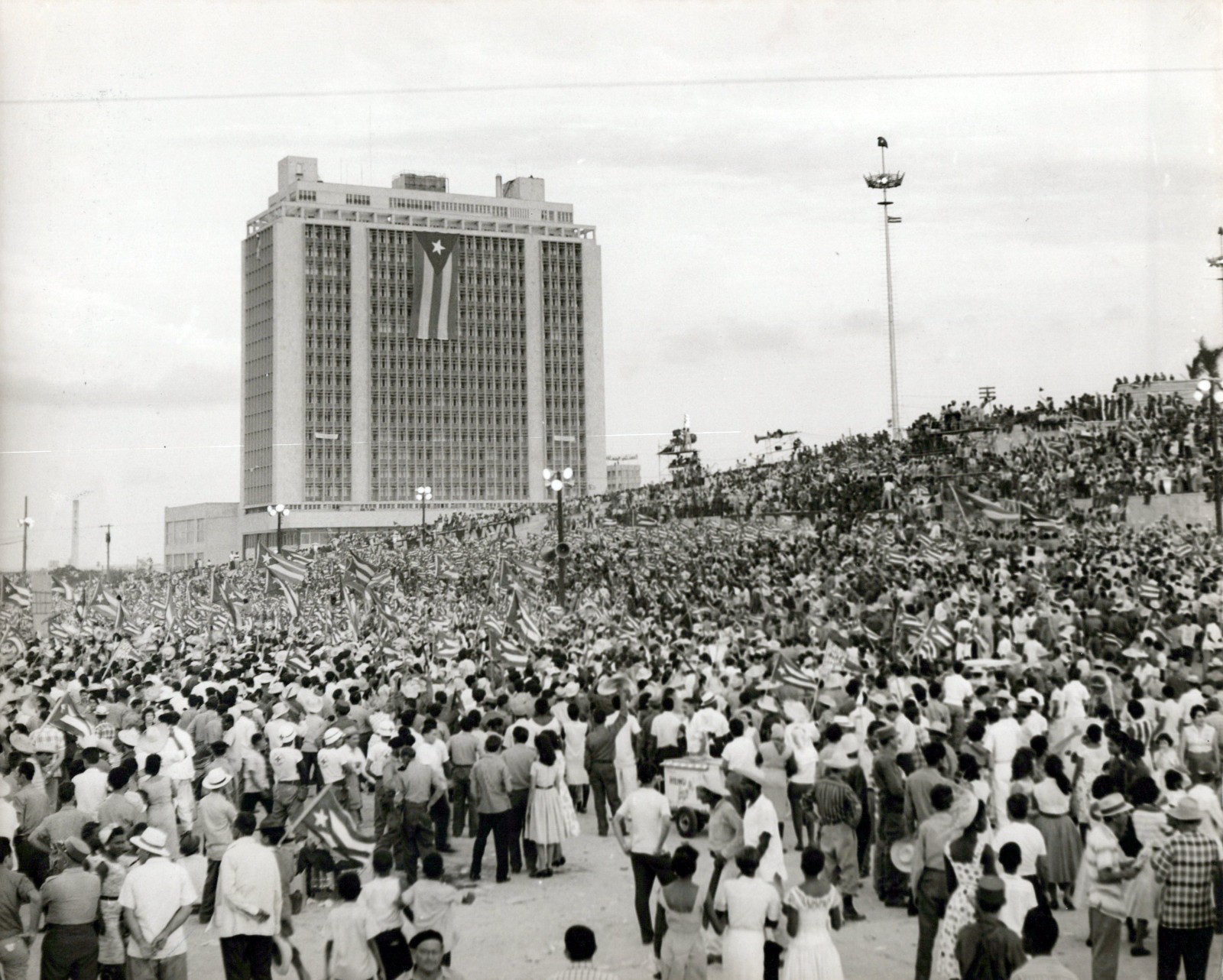 Cuba Cuban Revolution Square Aerial View (1960) ❤ Osvaldo Salas Photo 939K