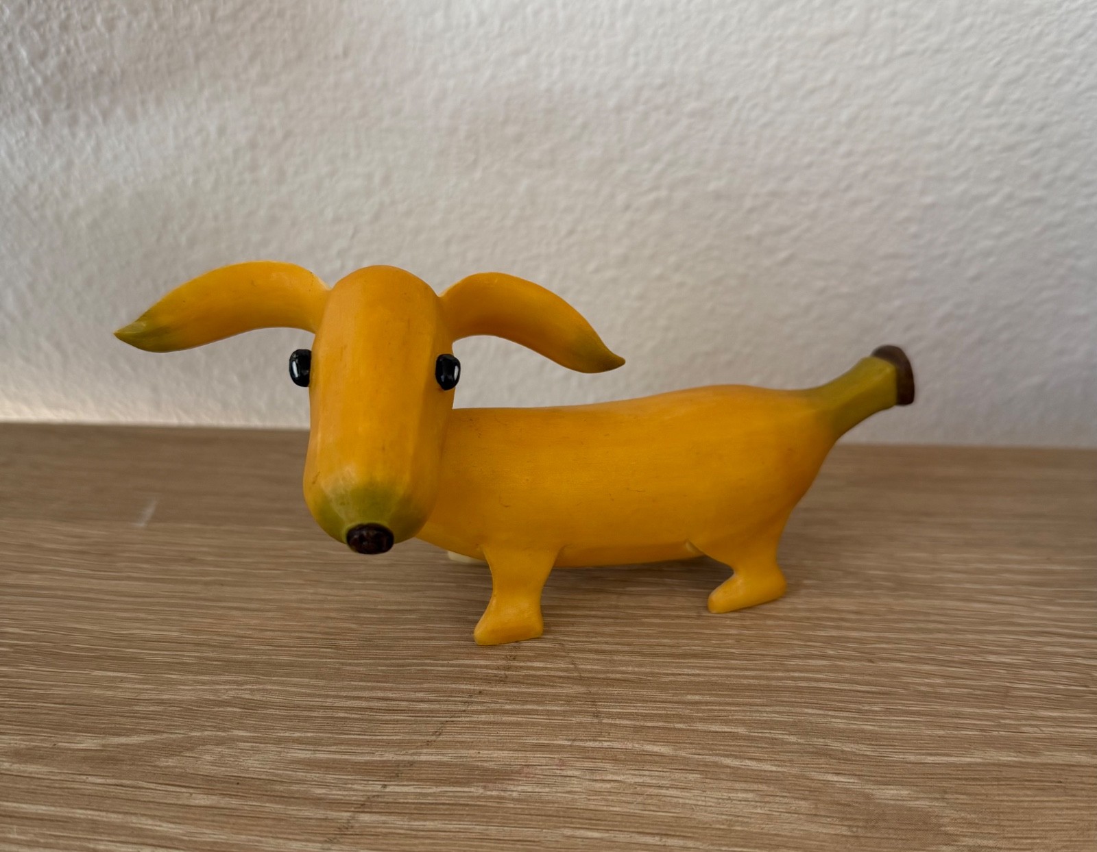 Enesco Home Grown Banana Dachshund Dog Vtg Retired Anthropomorphic Figurine