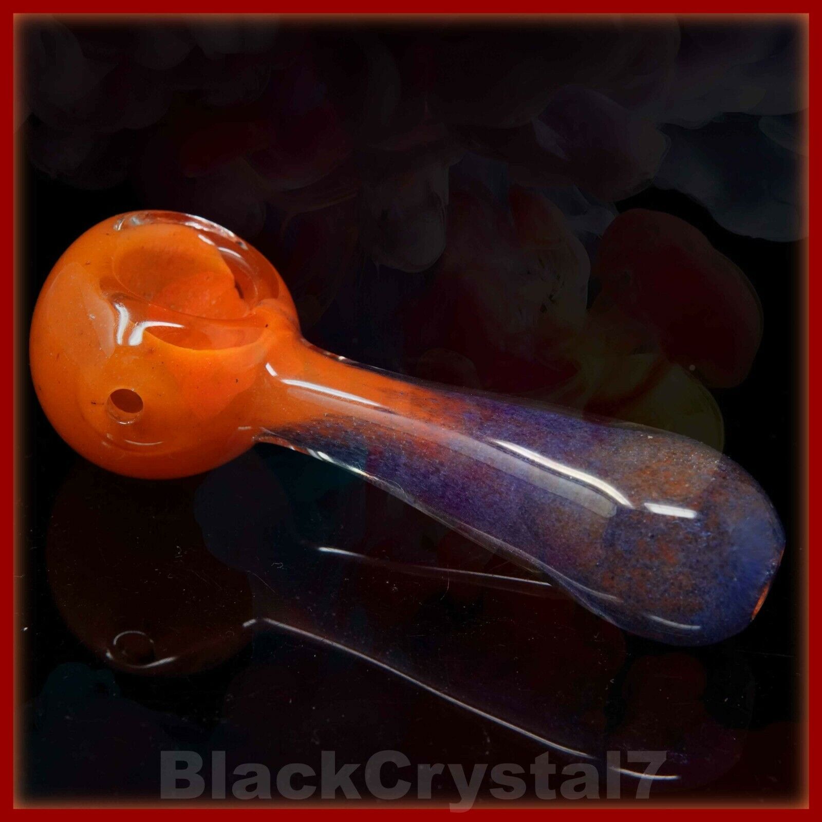 3.5 inch Handmade 2 Color Faded Orange Purple Tobacco Smoking Bowl Glass Pipes
