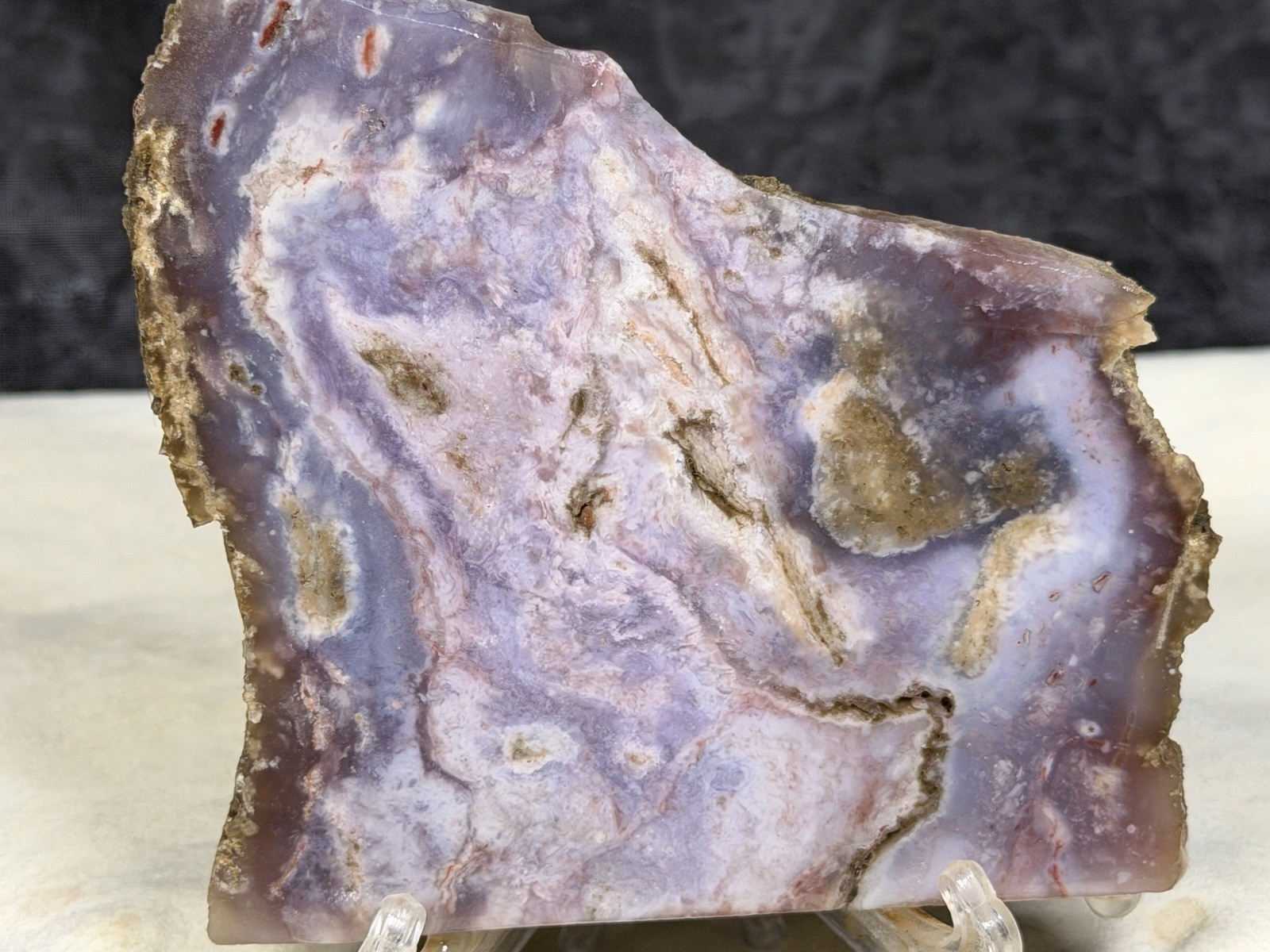 Beautiful Purple Cloud Agate Slab, Lot#704