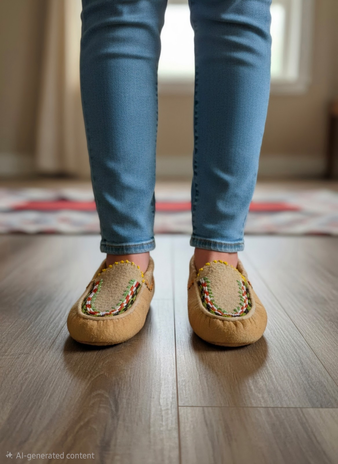 Vintage 1970\'s Native American Beaded Moccasins #3