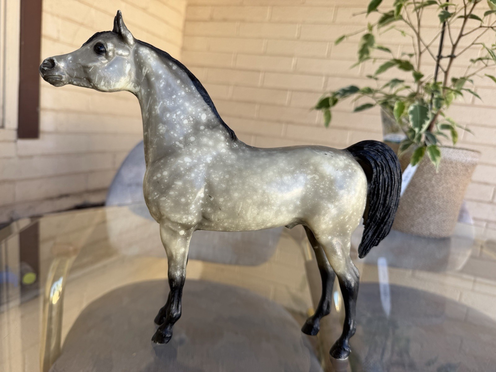 Breyer Black Point Proud Arabian Stallion Pas Halo Dapples, Vintage
