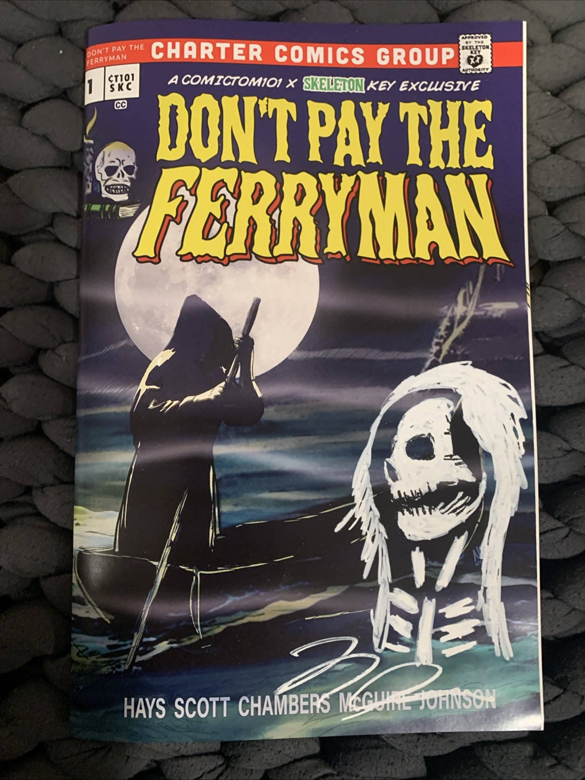 Don’t Pay The Ferryman #1 Signed w/ Extra Large Remarque by NateMadeIt Johnson Don’t Pay The Ferryman #1 Signed w/ Extra Large Remarque by NateMadeIt Johnson