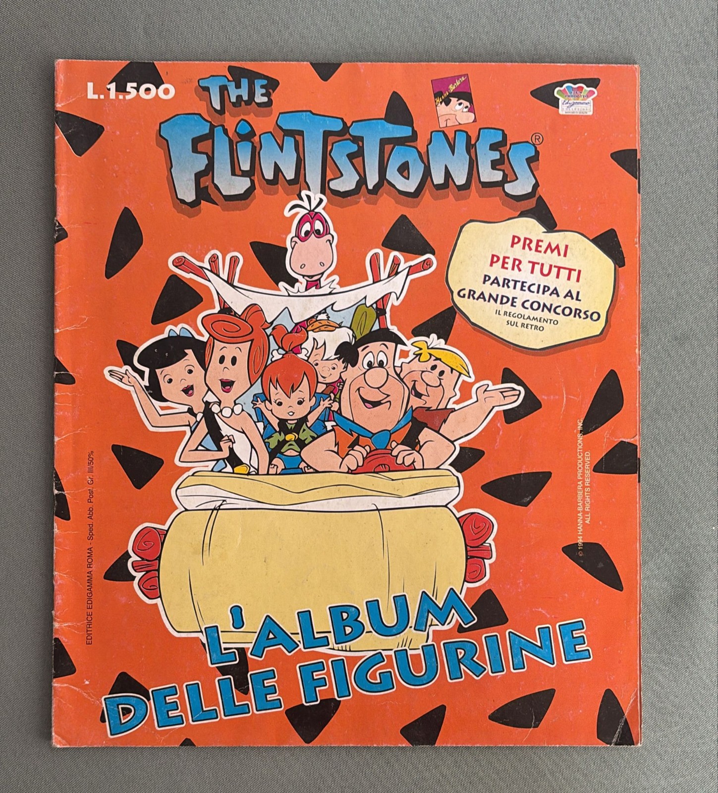 THE FLINSTONES FIGURE ALBUM-EDIGAMMA 1994-NEAR COMPLETE MISSING 15 FIGURES