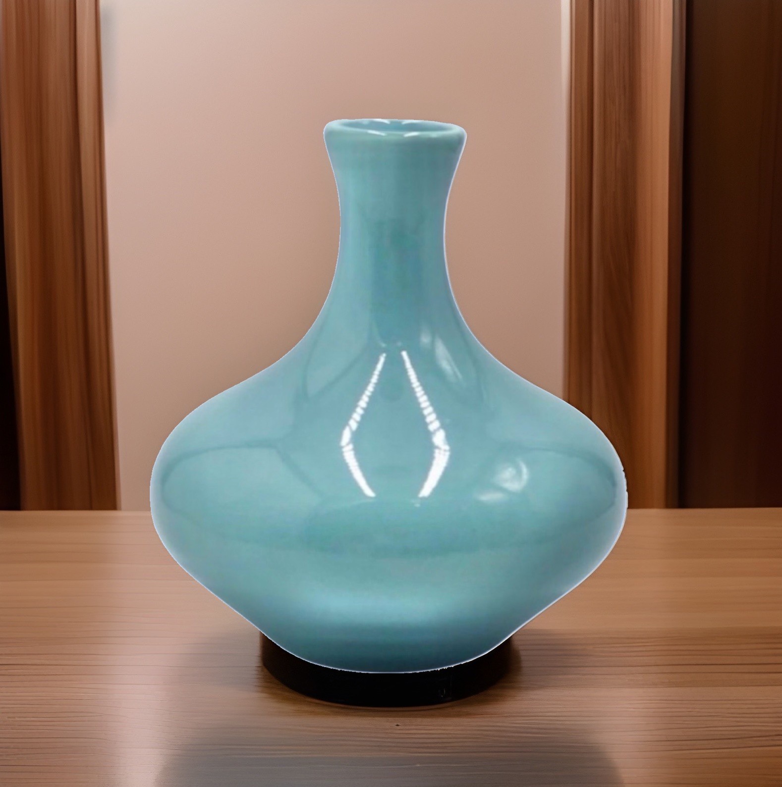 Vintage Royal Haeger 5” Pottery Bud Vase spring Easter Robins Egg Blue