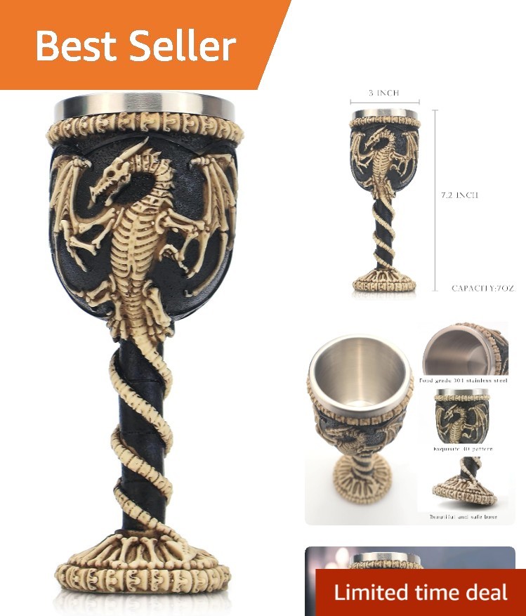 Unique Medieval Dragon Chalice - 7oz Decorative Cup for Parties and Events Unique Medieval Dragon Chalice - 7oz Decorative Cup for Parties and Events