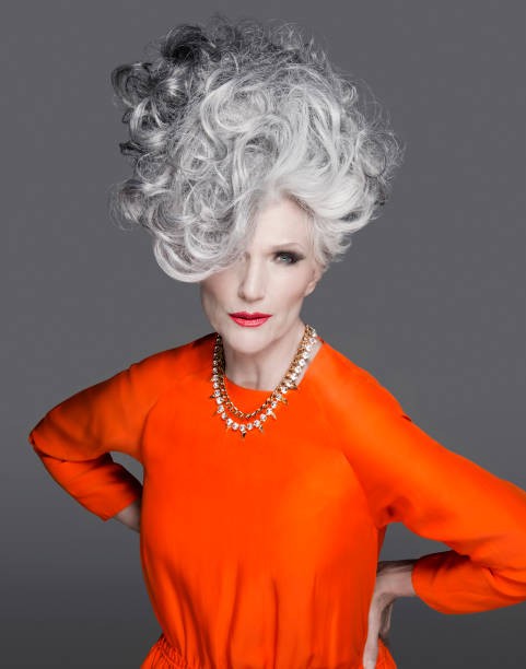 Model Maye Musk poses for a portrait March 12 2015 NY Old Photo 3