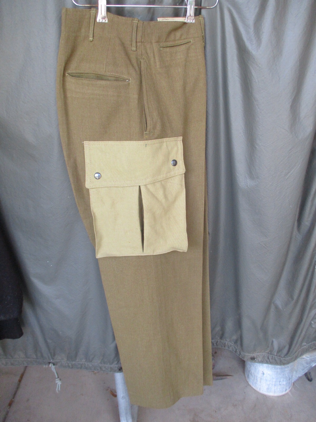 WWII Airborne Rigger Modified Wool Jump Pants, Paratrooper Pants w M-42 Pockets WWII Airborne Rigger Modified Wool Jump Pants, Paratrooper Pants w M-42 Pockets