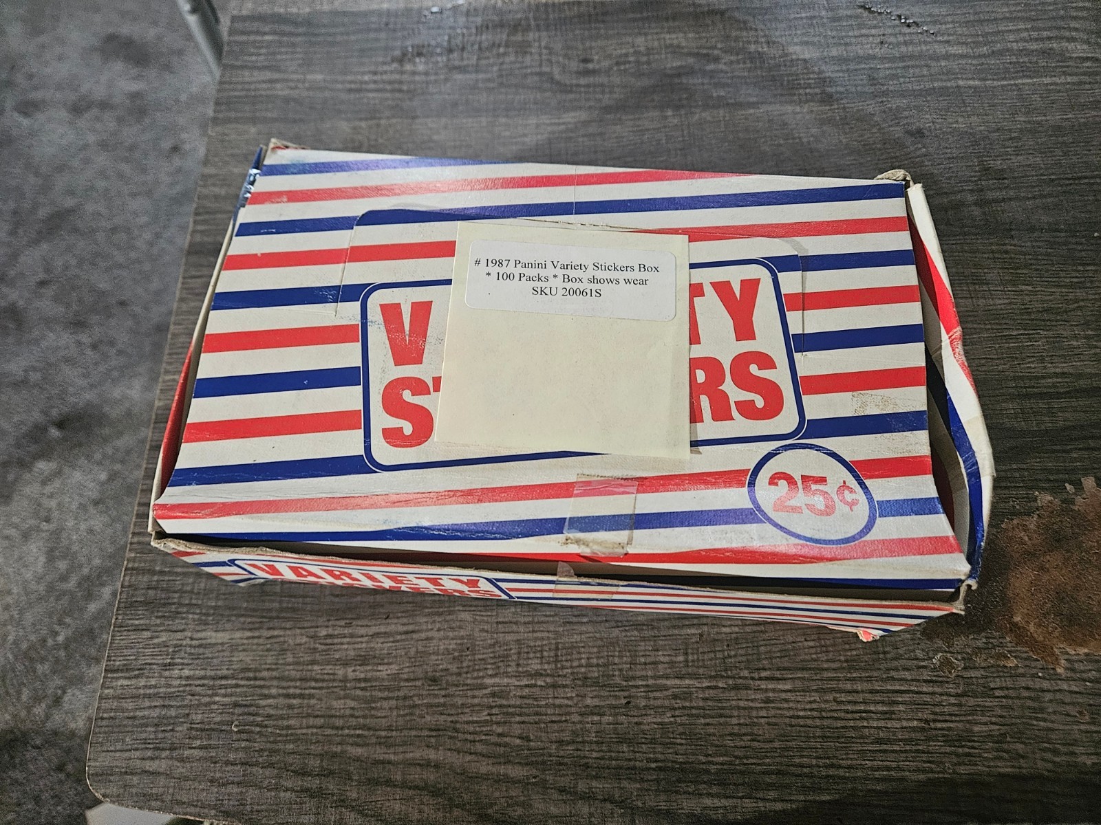1987 panini variety sticker box 100 packs