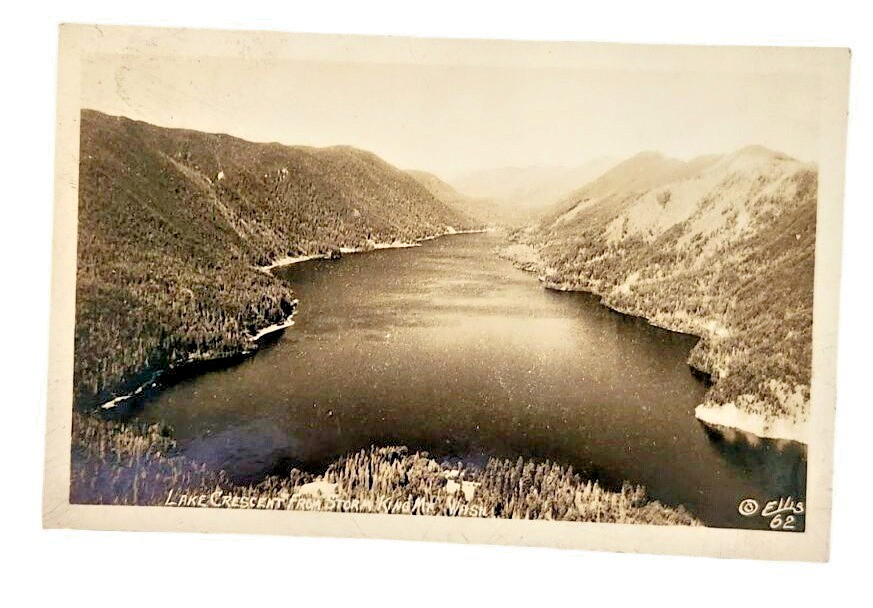 Vintage RPPC Lake Crescent Storm King Mt Washington Ellis 62 Real Photo Postcard