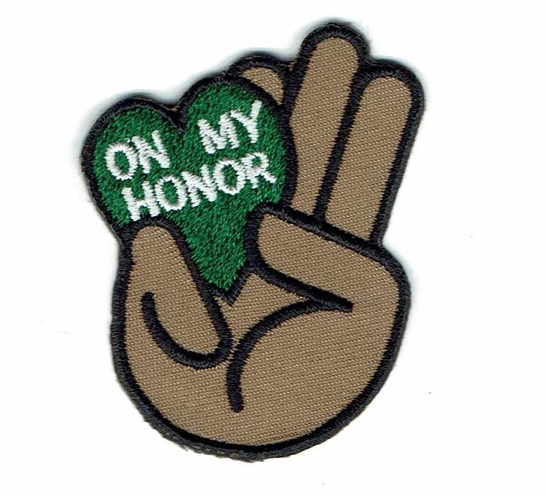Girl ON MY HONOR Fun Patches Crests Badges SCOUTS GUIDE Promise Law event Iron