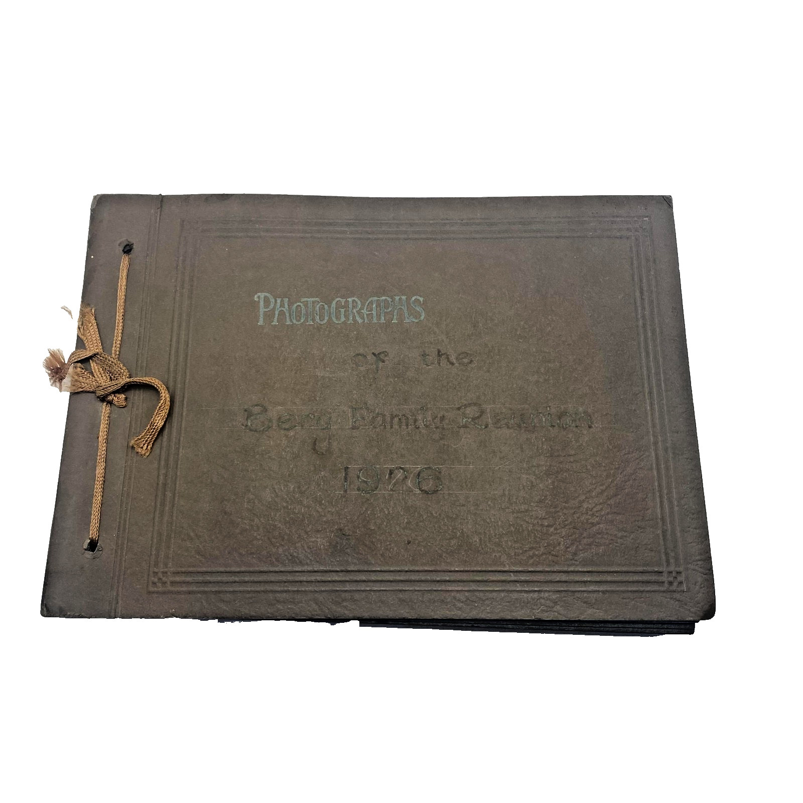 Vtg 1926 Berg Family Reunion Photo Album 4x6 Sepia Gelatin Silver Prints