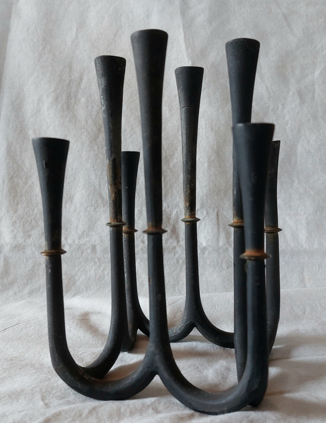 Vintage MCM Danish Jens Quistgaard Dansk Denmark Candleholder 8 taper - Iron