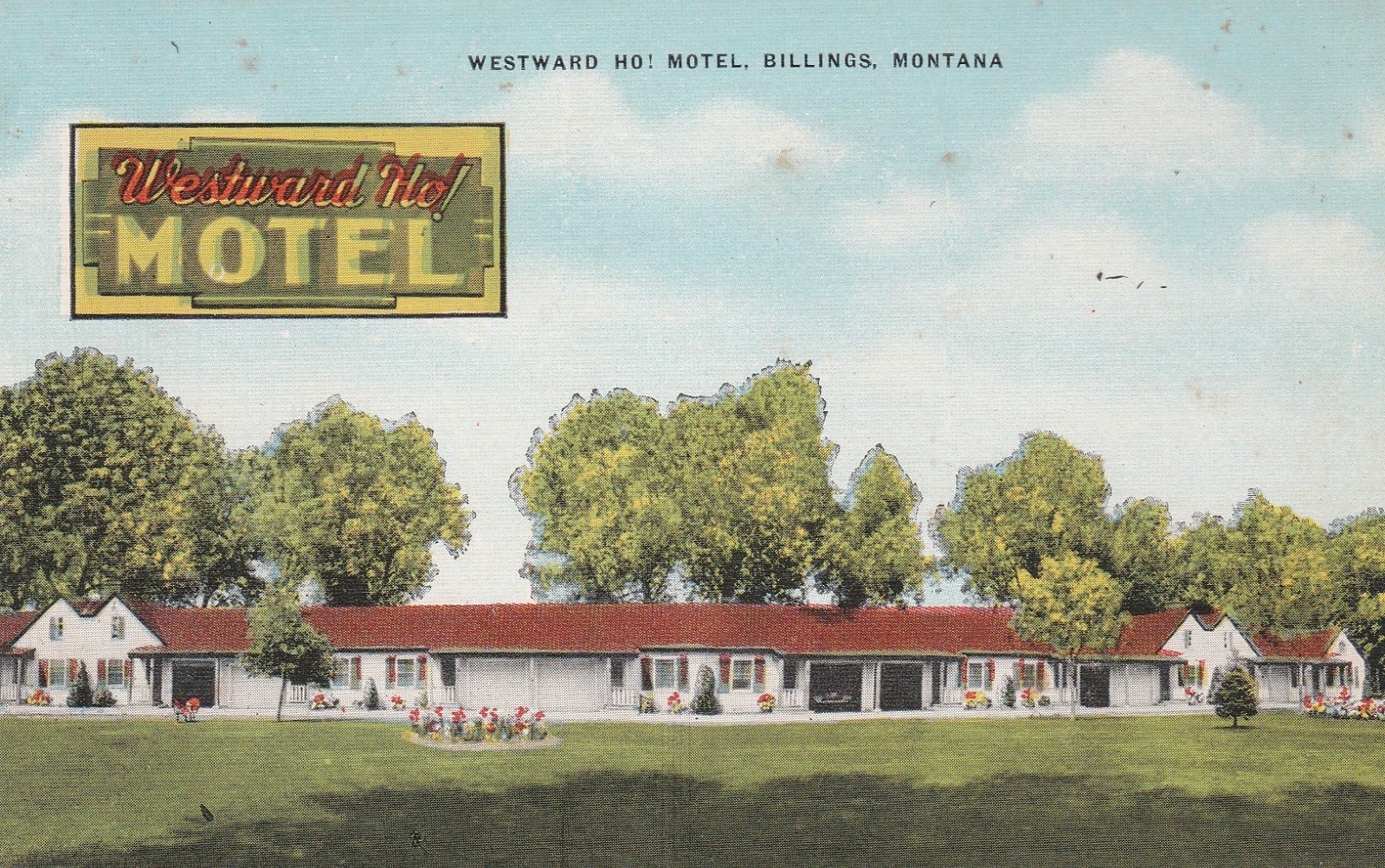 Westward Ho Motel Billings MT  Exterior View Vintage souvenir Postcard