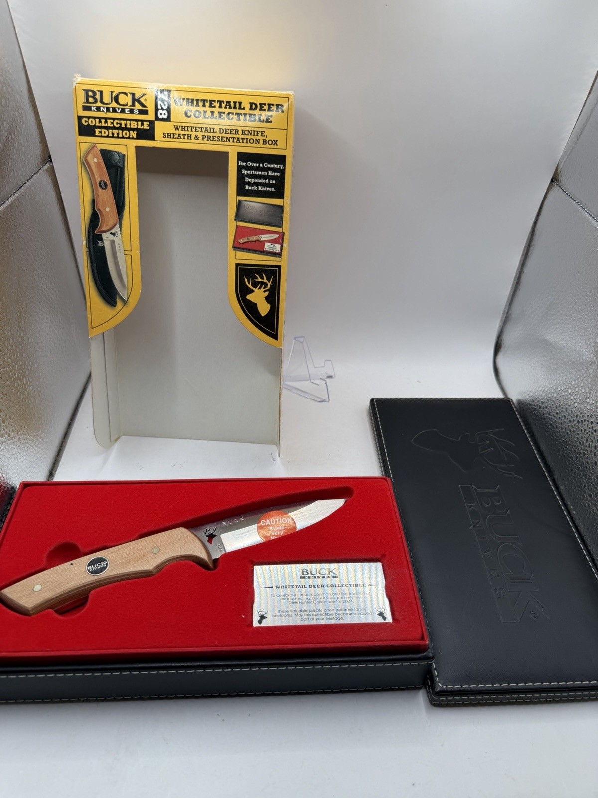 Brand New Buck 728 Whitetail Deer Skinner Knife Mid 2000's Leather Box Unused