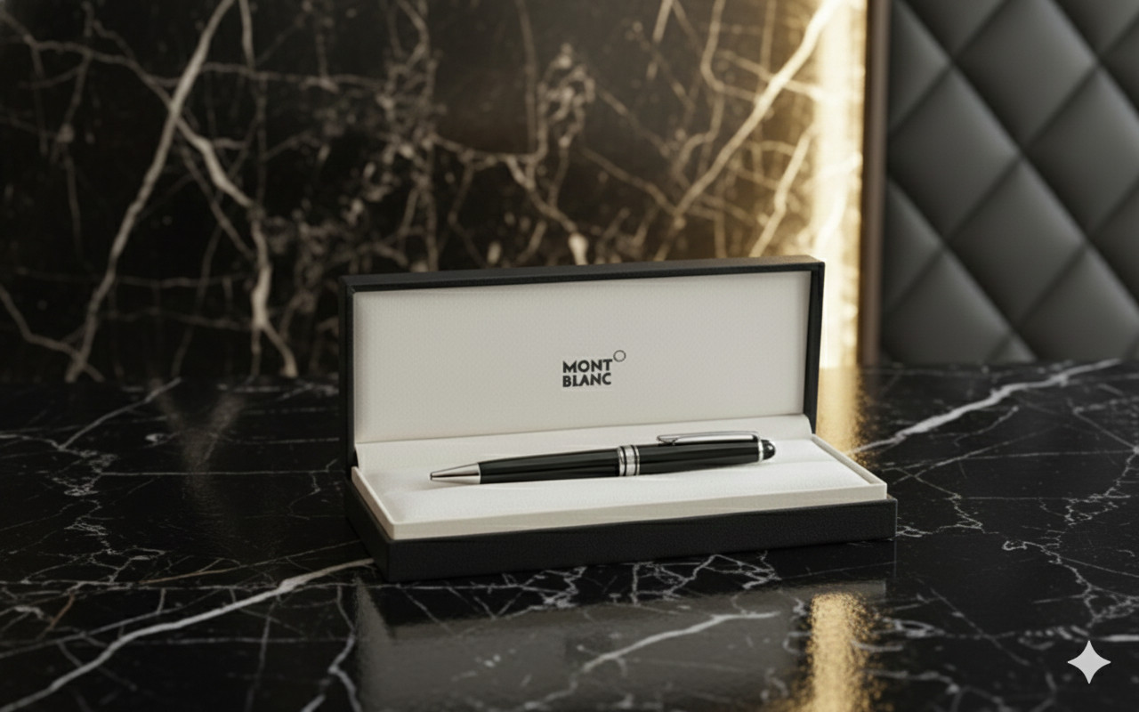 Montblanc Meisterstück 164 Classique Ballpoint Pen Black Platinum New