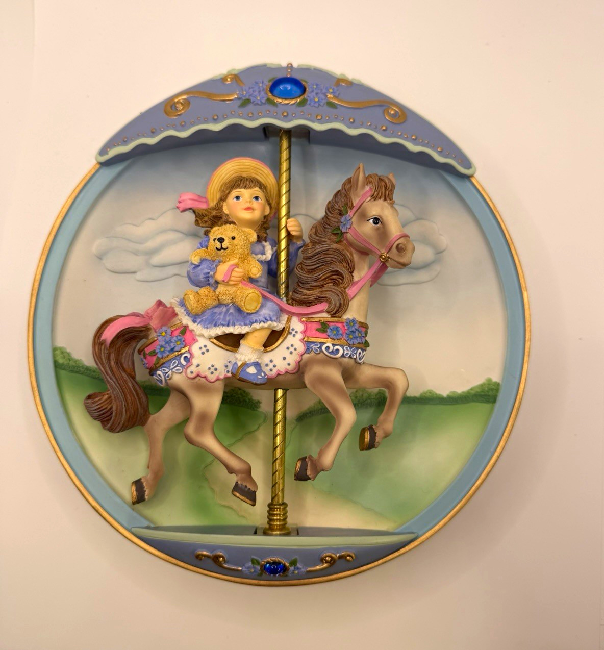 Bradford Exchange Carousel Daydreams When I Grow Up 8.5in Ceramic Plate LE
