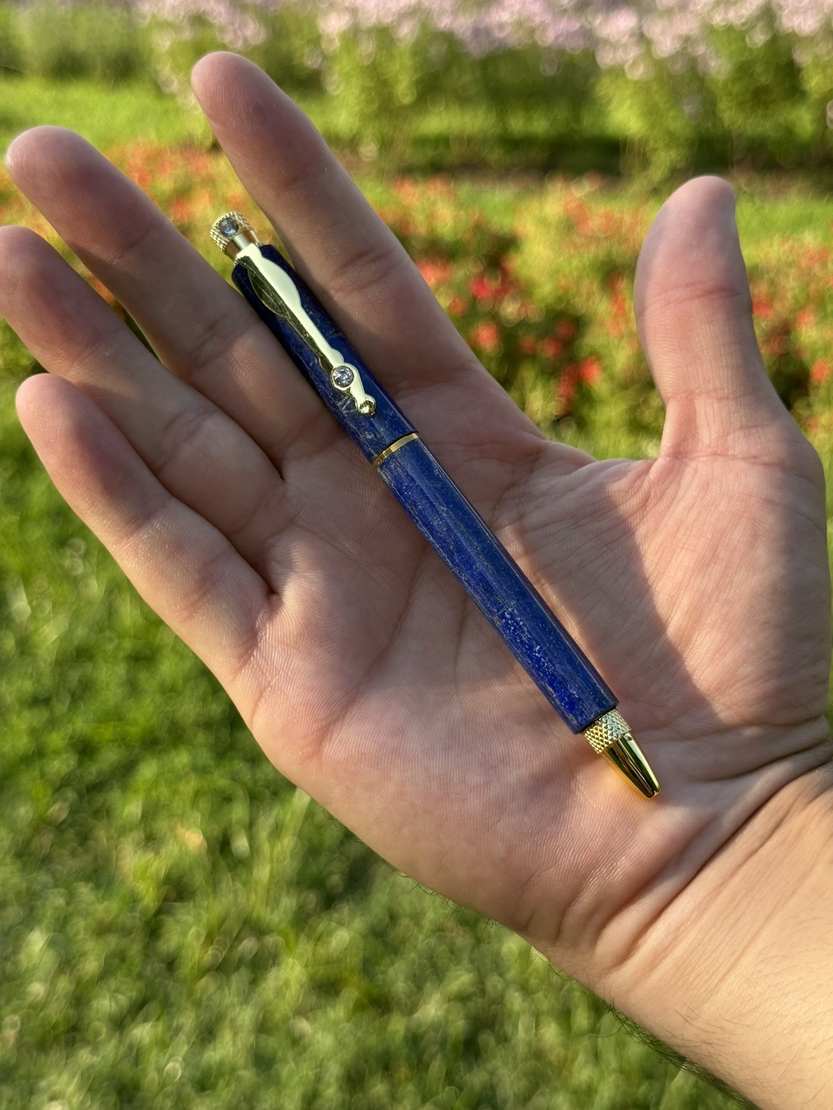 Handcrafted Natural Afghan Lapis Lazuli Pen