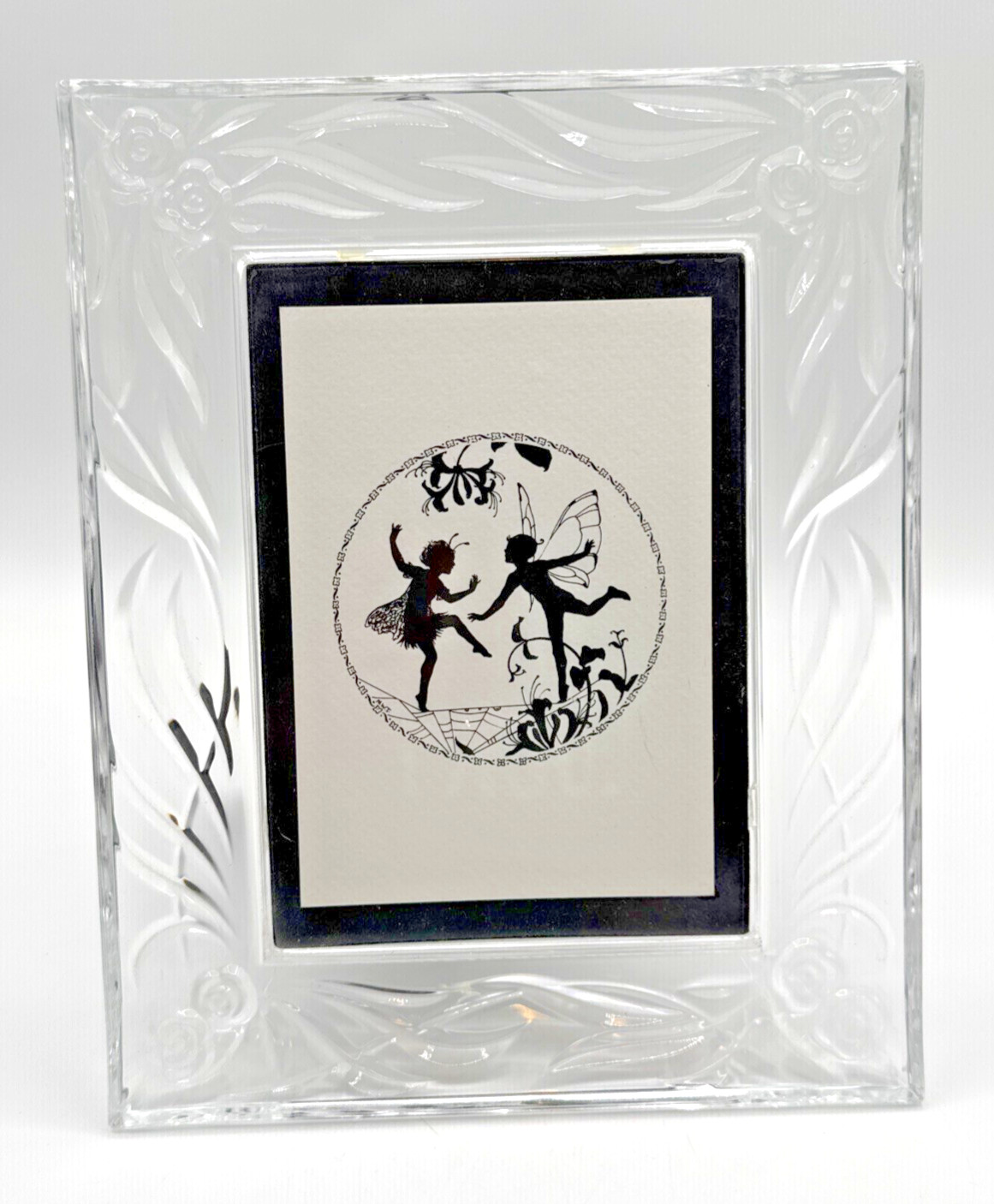 Princess House Exclusive 24% Lead Crystal Etched Glass Picture Frame 5\