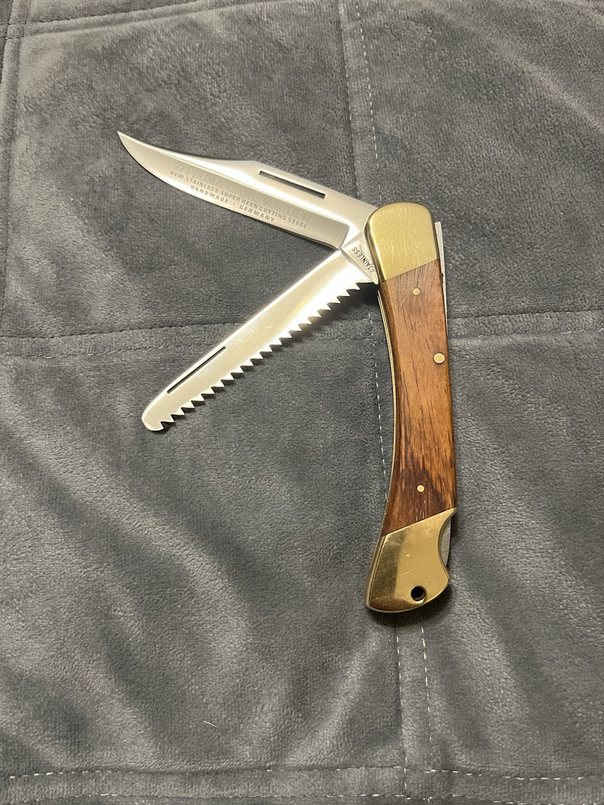 Vintage PUMA 971 Game Warden Knife 2 Blade made, Germany