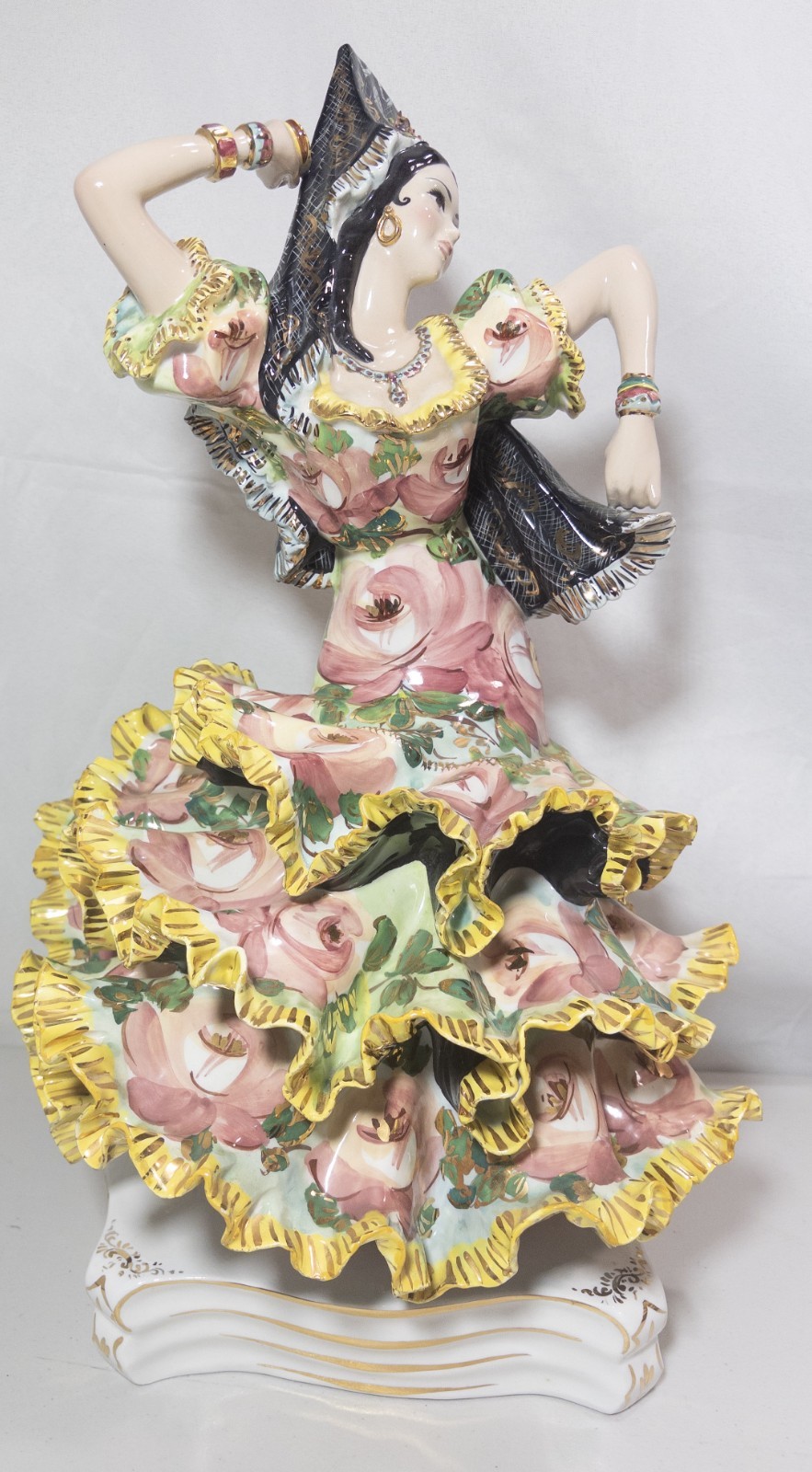 Monumental Vintage Italian Capodimonte Flemenco Dancer Porcelain Figurine 19 Monumental Vintage Italian Capodimonte Flemenco Dancer Porcelain Figurine 19