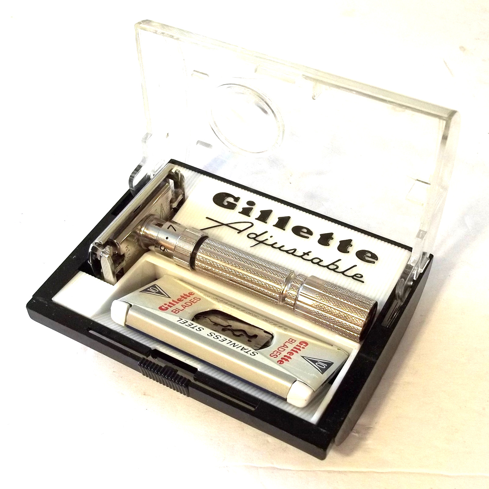 Vintage Gillette Fat Boy Adjustable Safety Razor Clean, Sanitized & Polished