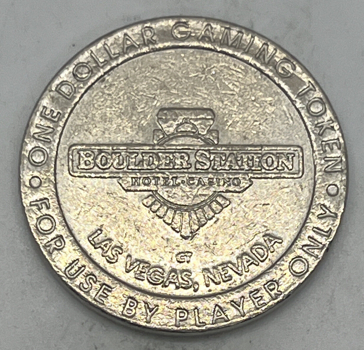 Boulder STATION $1 Casino Slot Gaming Token Las Vegas Nevada CT Nickel 1994