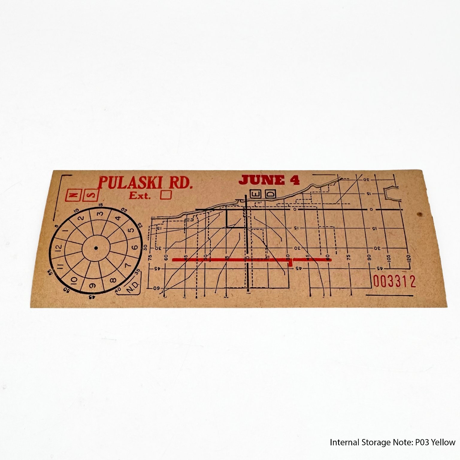 Vintage Chicago Surface Lines Bus Transfer Ticket - Pulaski Rd. June 4
