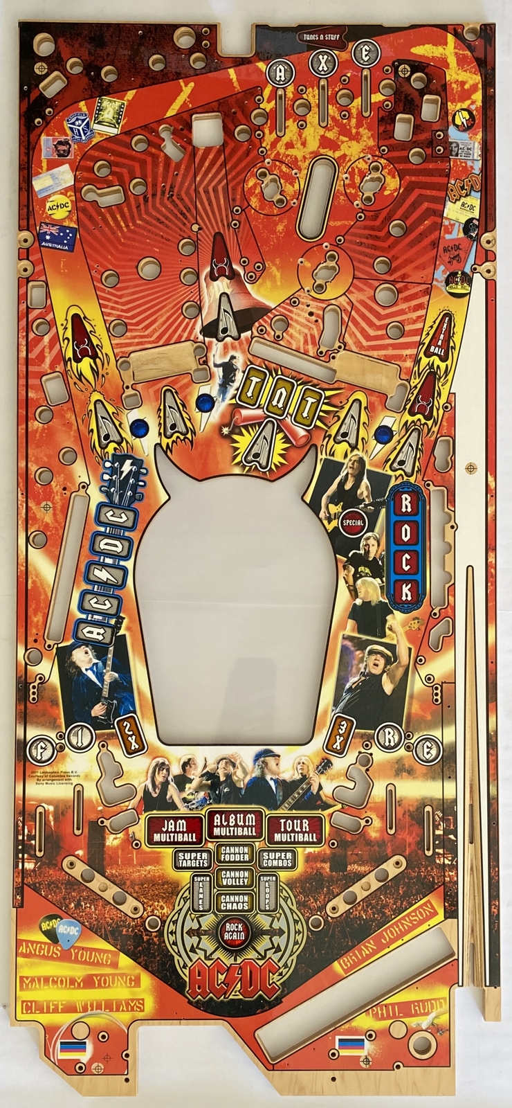 AC/DC Pinball Playfield 830-5100-C7