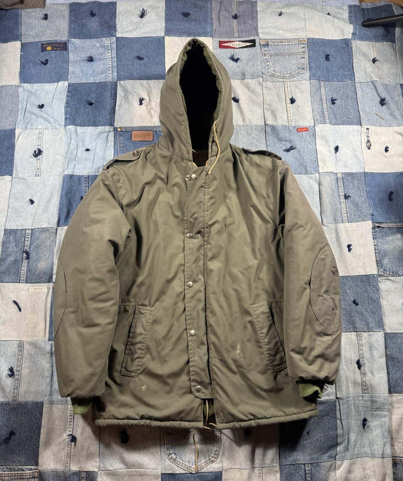 Vintage Israeli Army Idf Military Winter Parka Jacket (Read)