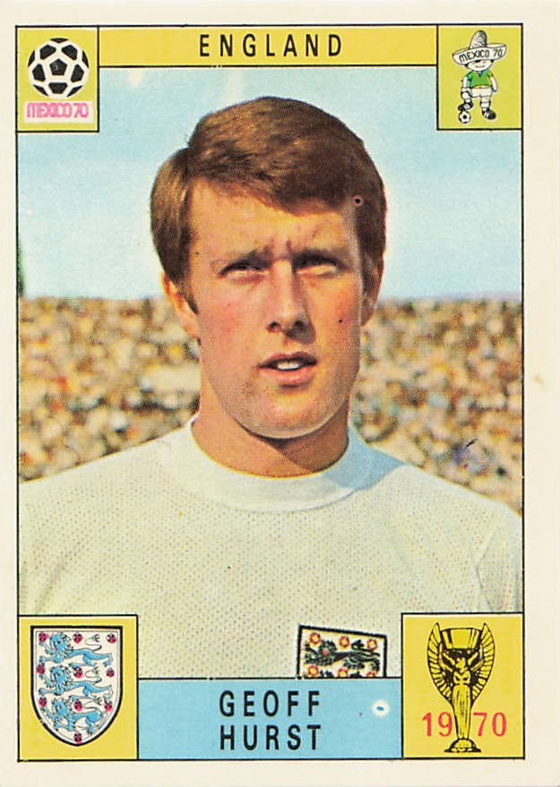 1970 Panini World Cup Mexico 70 - Geoff HURST - ENGLAND - Green Back Rare