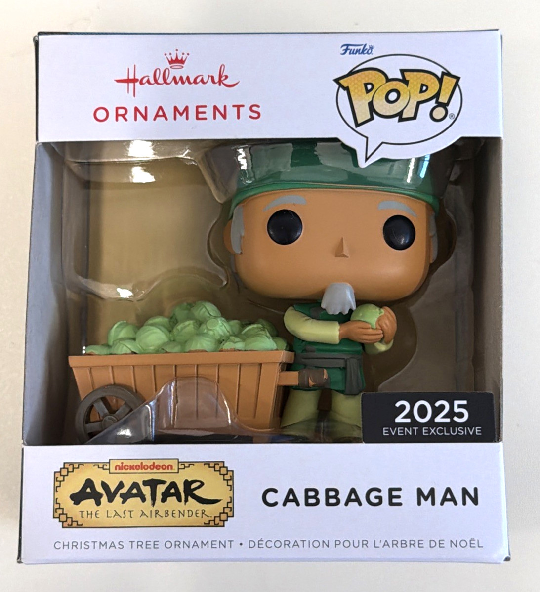 2025 NYCC HALLMARK FUNKO Pop AVATAR CABBAGE MAN Exclusive ATLA Keepsake Ornament