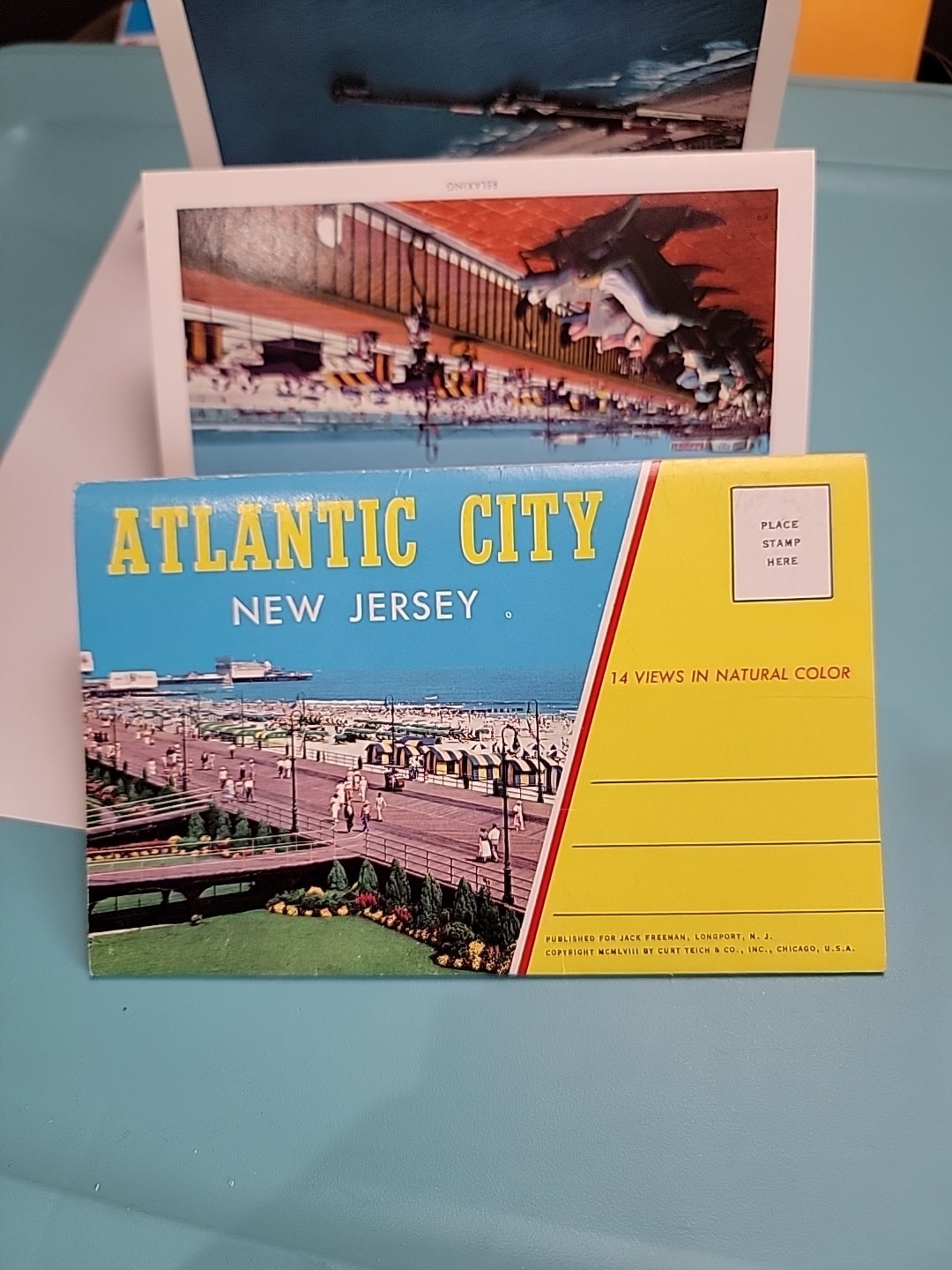 Postcard Souvenir Folder Atlantic City New Jersey 14 views 1958 Unused