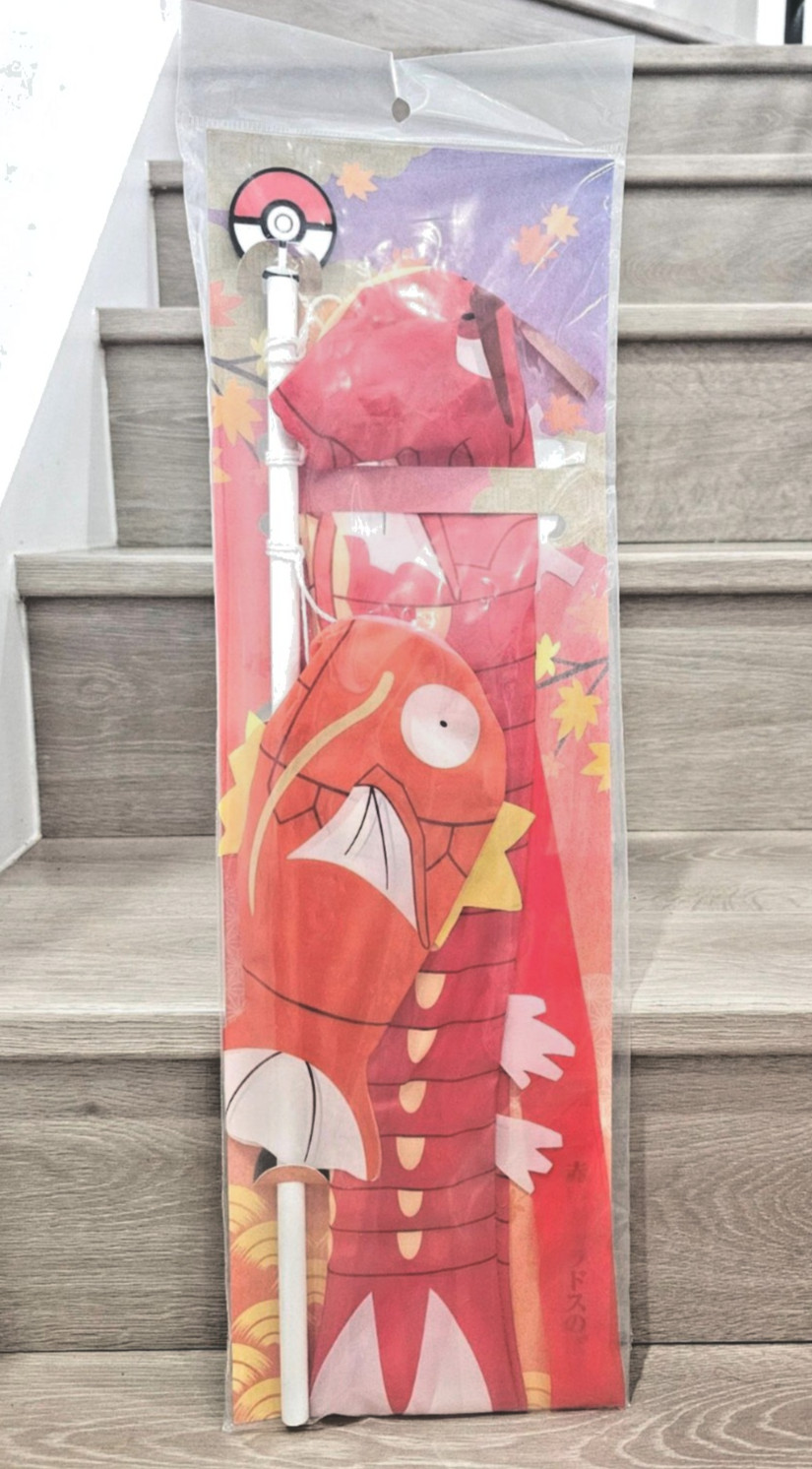 Pokemon Center Hiroshima Exclusive Red Gyarados Magikarp Koinobori Streamer Flag