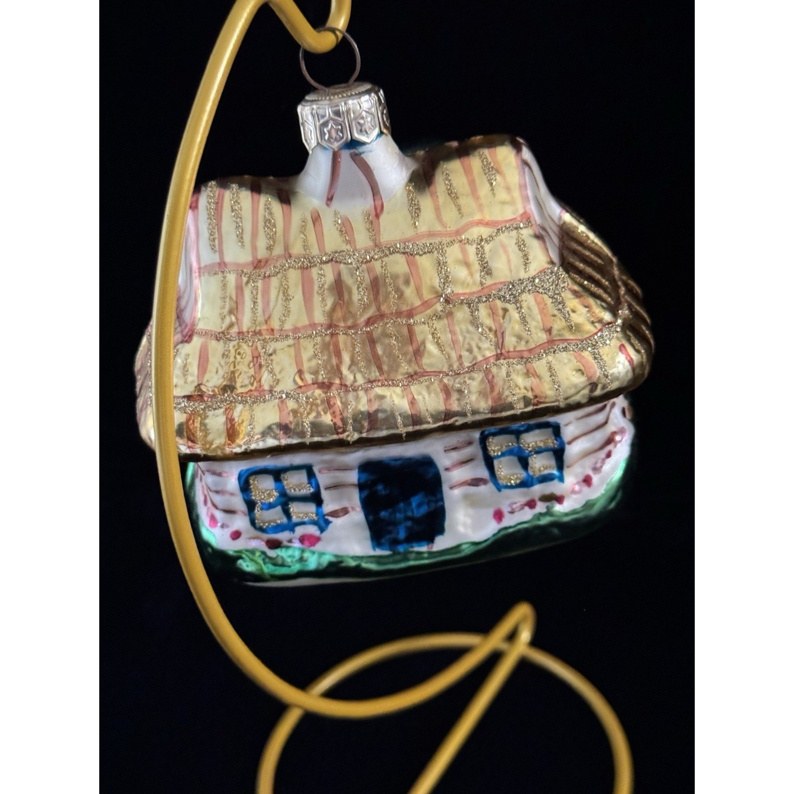 OrnamentChristopher Radko VINTAGE Thatched IRISH Cottage House