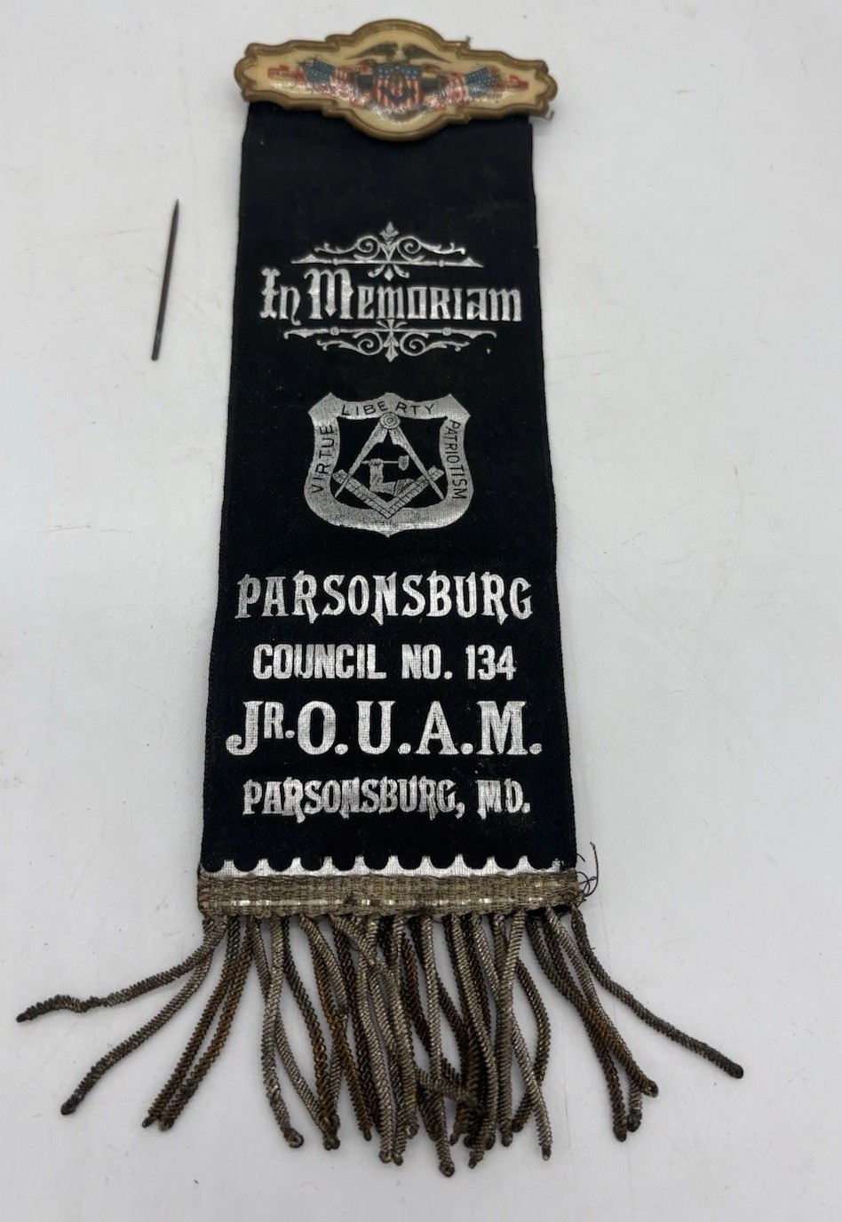 Mason Junior Order Mechanics In Memorian Parsonsburg MD Civil War Flags Masonic Mason Junior Order Mechanics In Memorian Parsonsburg MD Civil War Flags Masonic