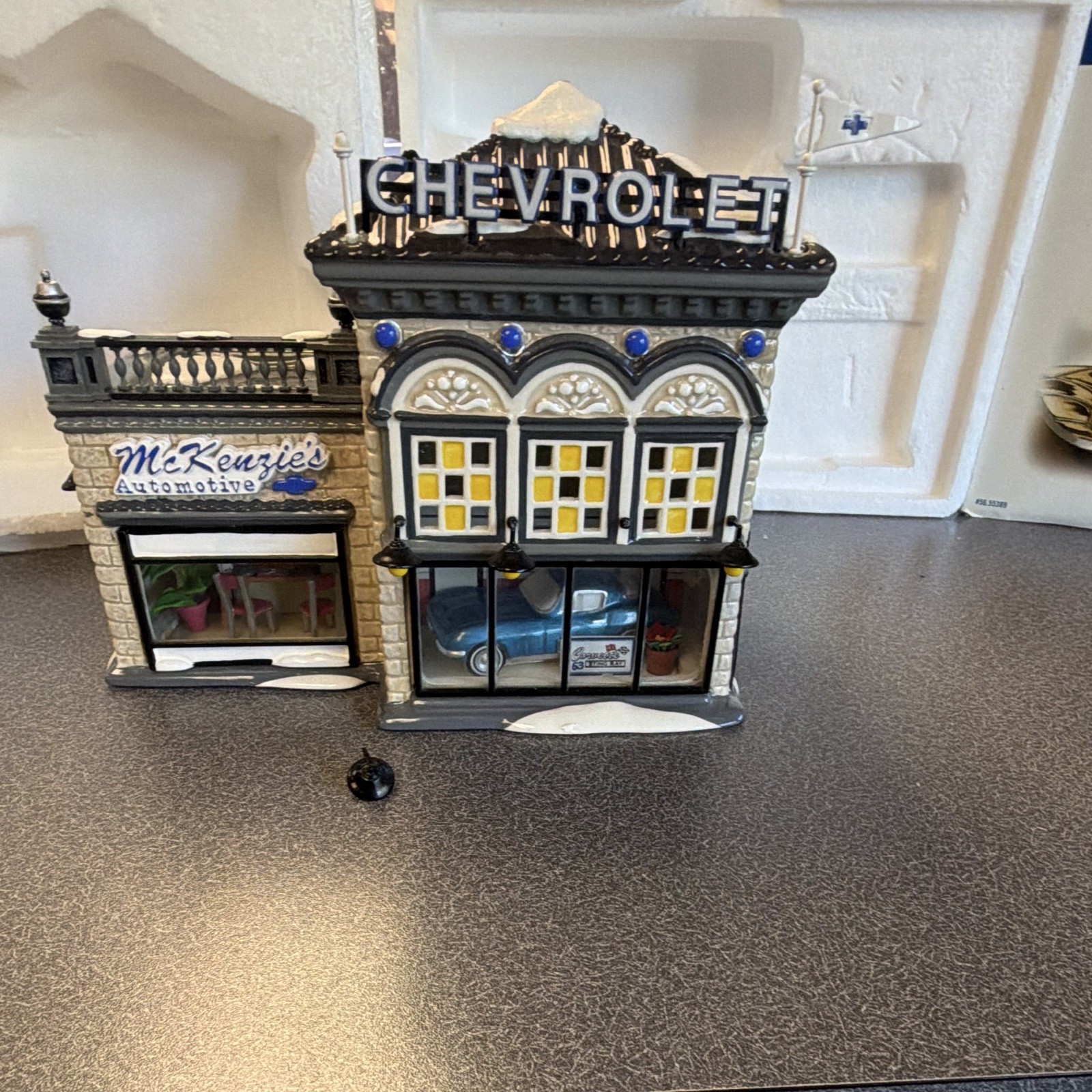 Department 56 Snow Village McKenzies Chevrolet Building Department 56 Snow Village McKenzies Chevrolet Building