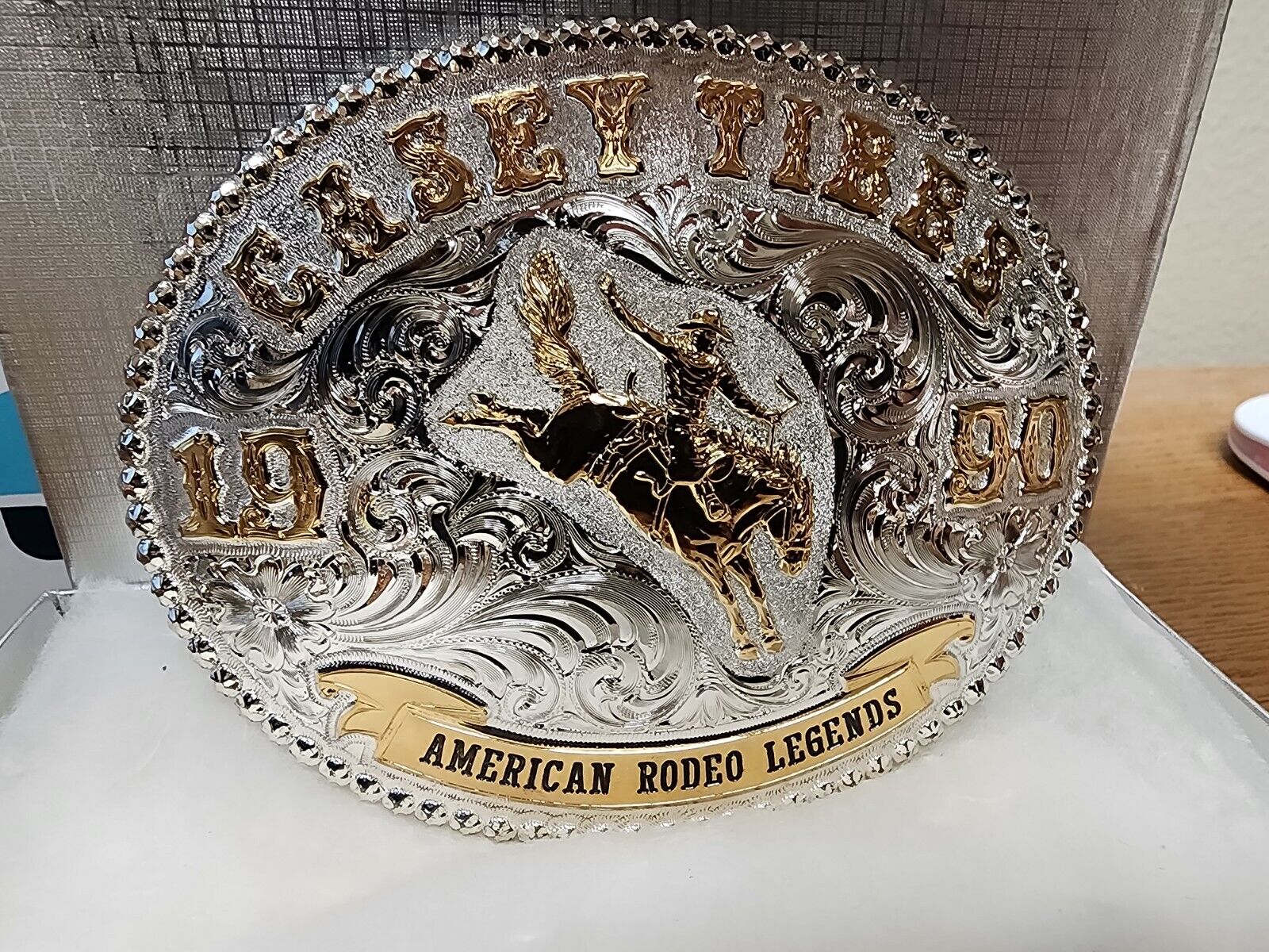 RARE - 1990 Gist Casey Tibbs American Rodeo Legends Belt Buckle ARL-101 SN#290 