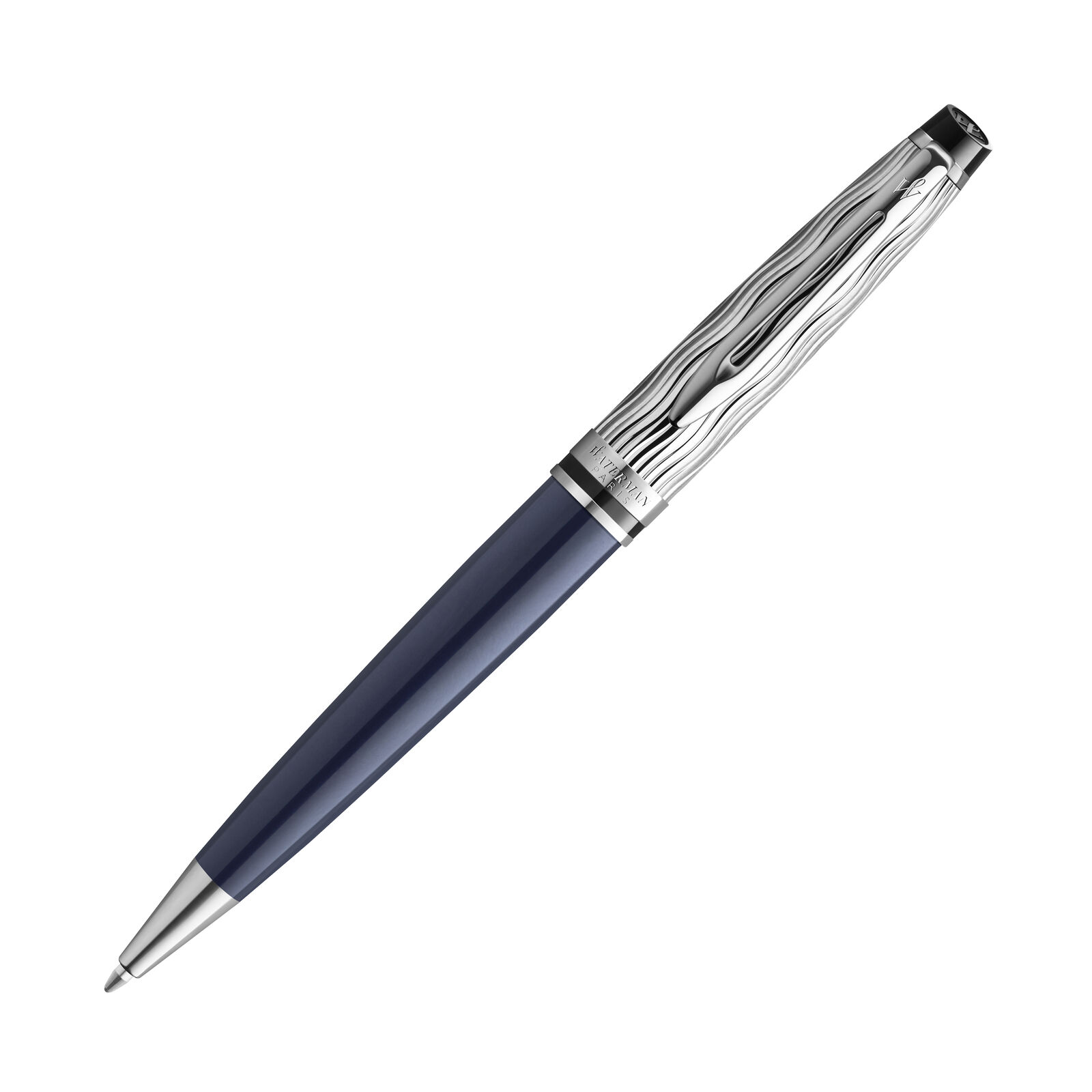 Waterman Expert L’Essence du Bleu Ballpoint Pen in Metal & Blue Lacquer - NEW