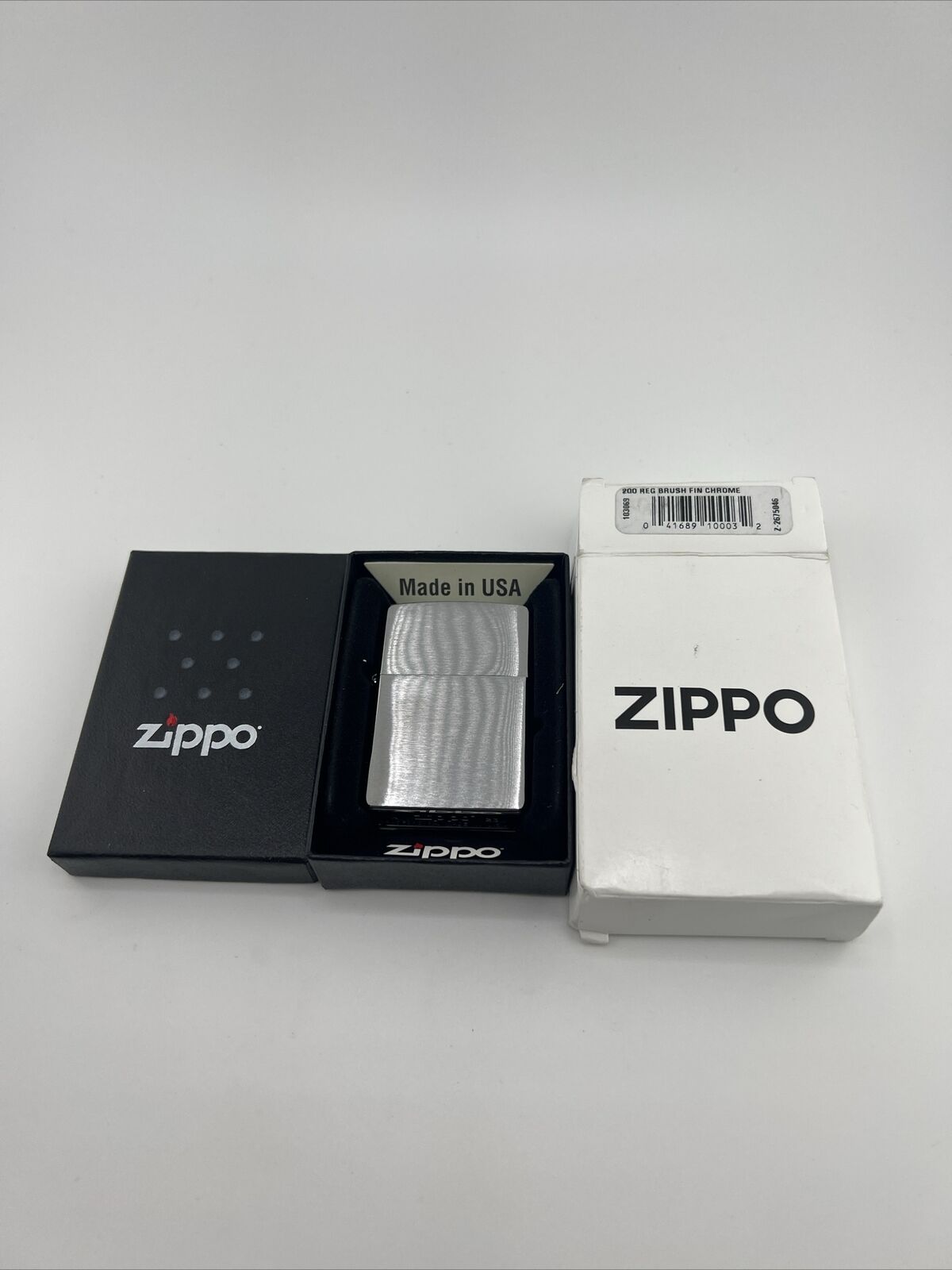 Zippo 200 Classic Brushed Finished Chrome Pocket Lighter 103069 New