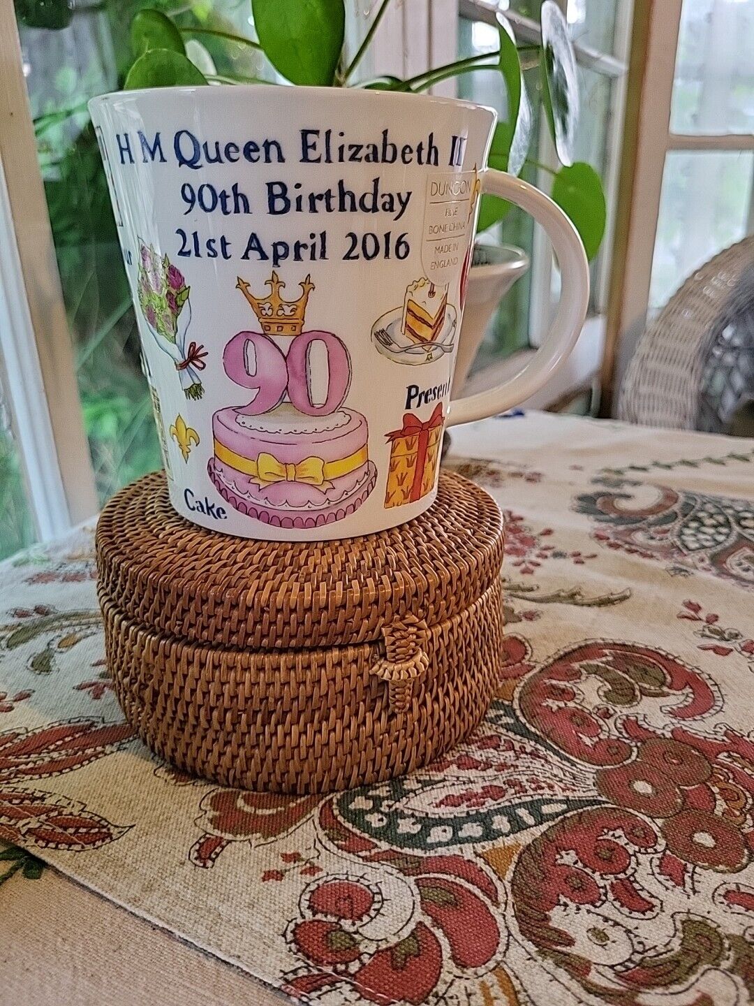 Dunoon Mug HM Queen Elizabeth II 90 Birthday Fine Bone China Mug New NWT