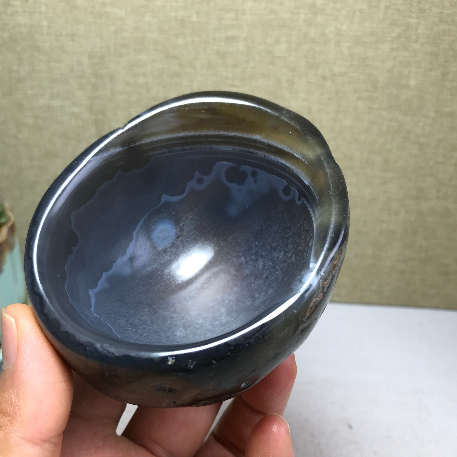 Wholesale Natural gate bowl Ashtray crystal tobacco tray sample 253g A5537
