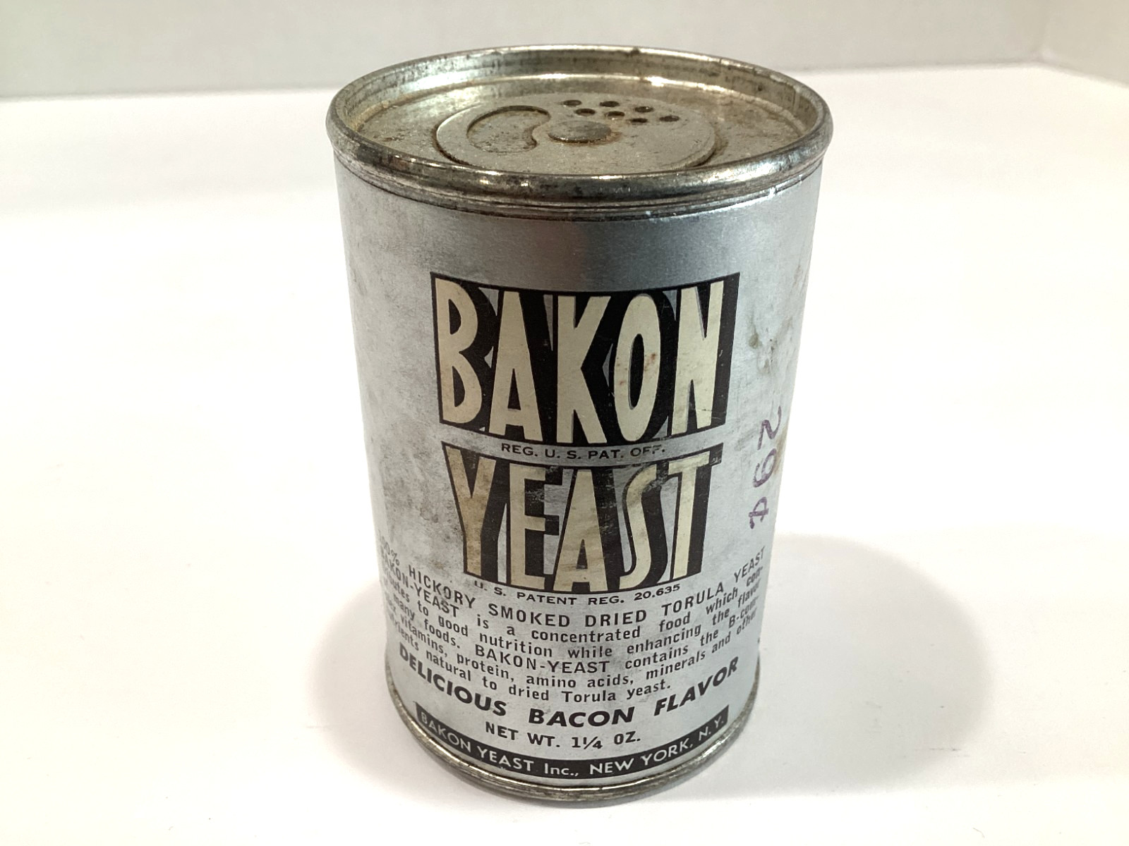ANTIQUE BACON YEAST INC TIN NEW YORK NY 1.25oz