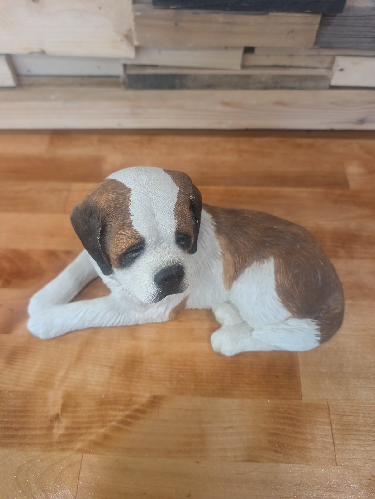 Vintage 1987 Sandicast Saint Bernard Dog Sculpture - Sandra Brue - Large #128
