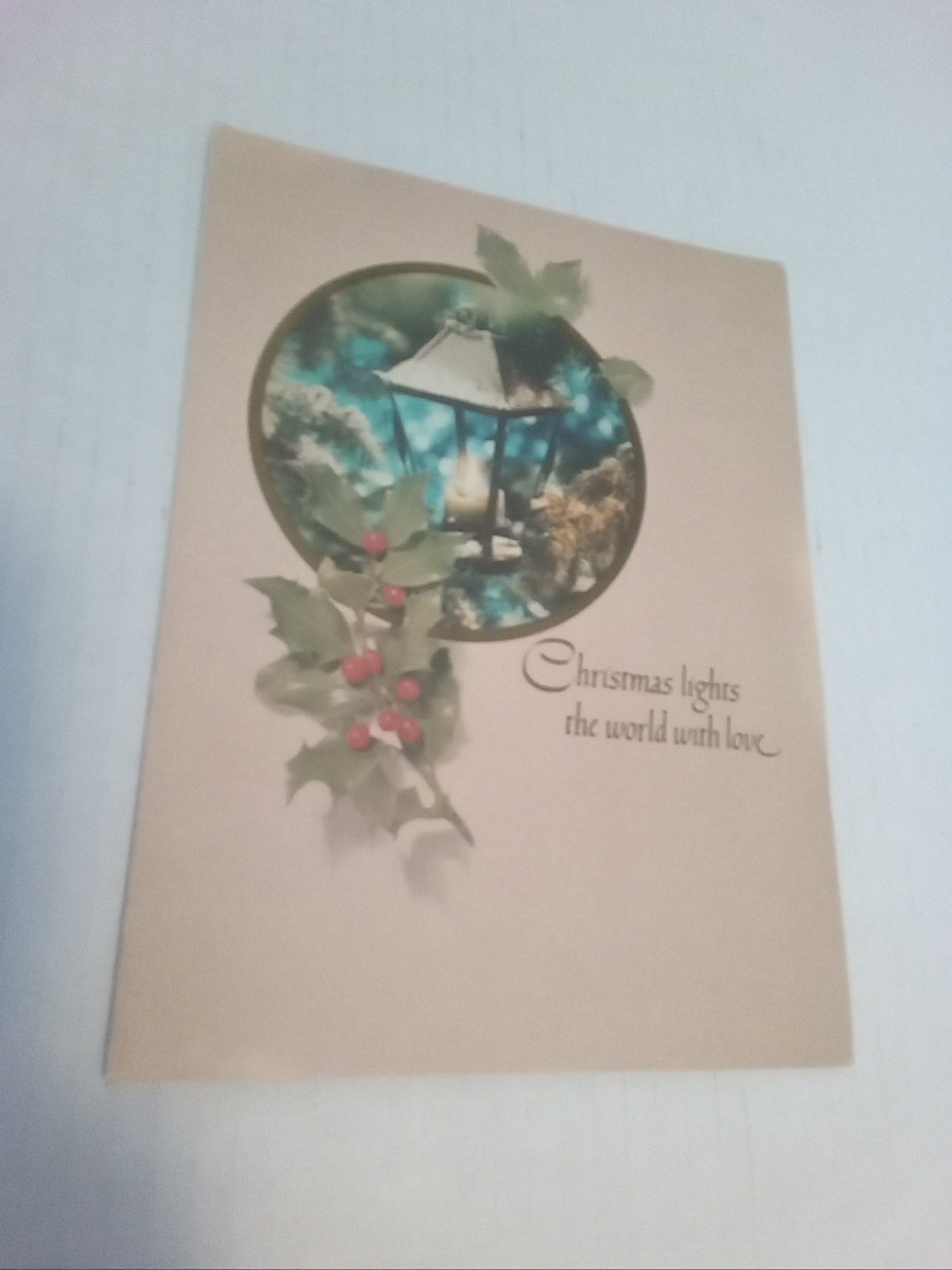 1 Vtg Christmas & New Year Card American Greetings 1976 Unused No Envelope USA