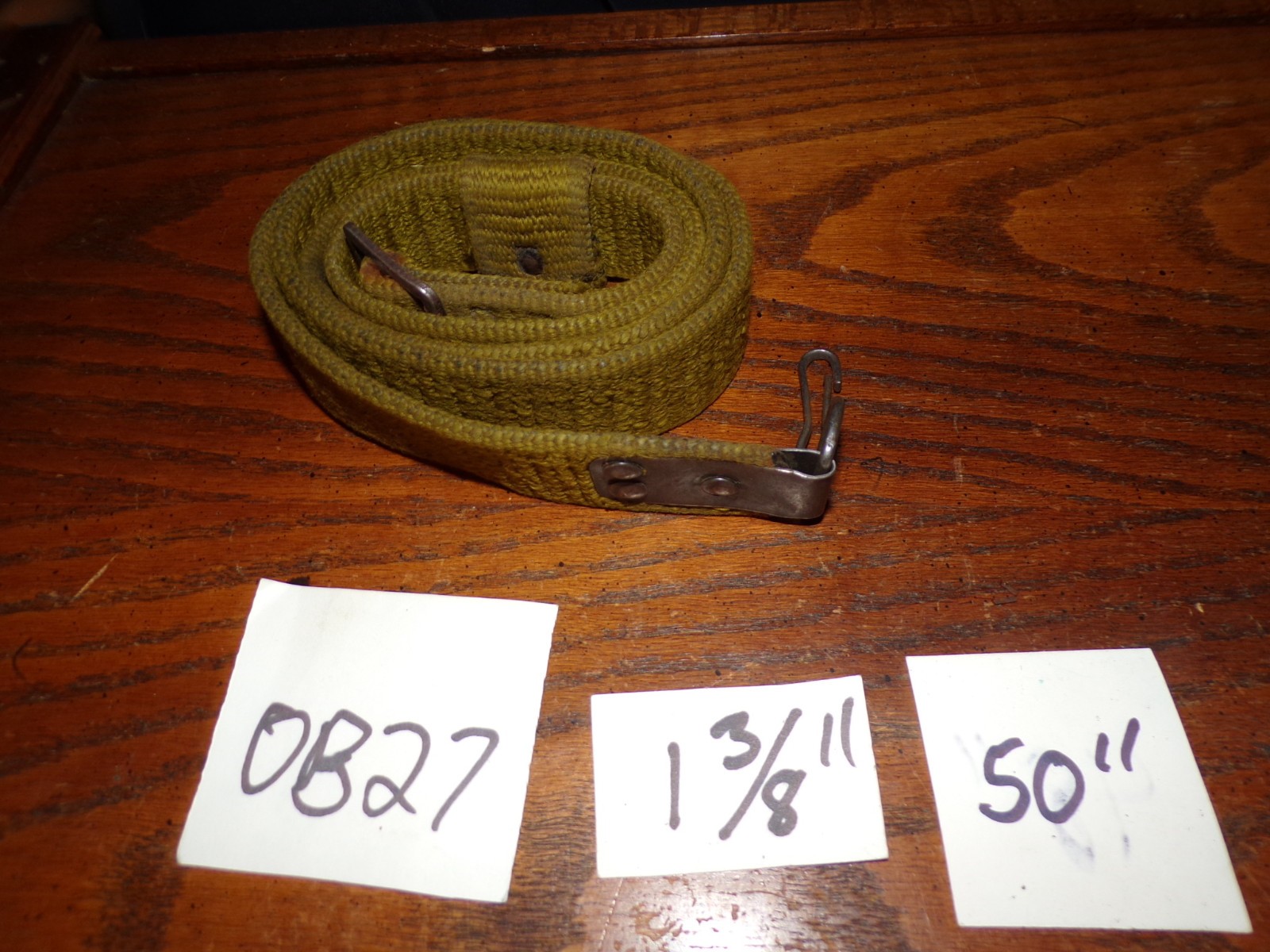 Romanian long green web rifle sling nylon with clip combloc 7.62x39 military