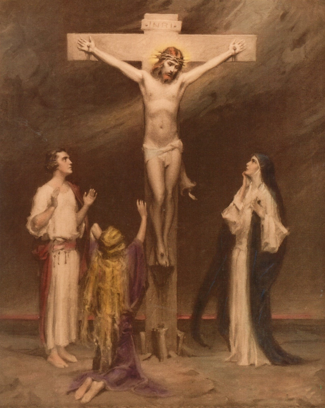 Catholic Print Picture Jesus on the Cross Crucifixion Bosseron Chambers 8x10